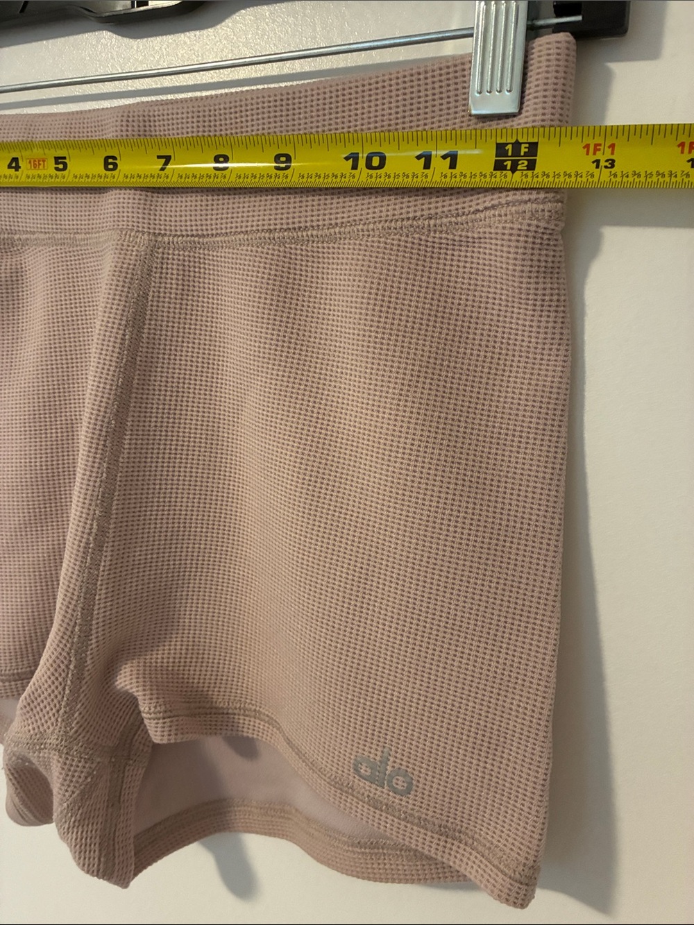 Alo Yoga Microwaffle Pleasant Boyshort Light Pink - Picture 4 of 9